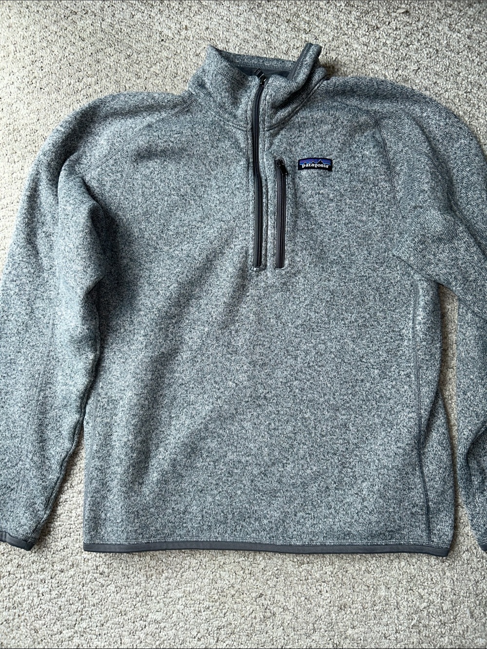 Patagonia Gray Zip-Up Fleece Pullover